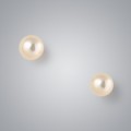 Pearl Stud Earrings with Natural Lavender Freshwater 7.5-7.0 mm Pearls