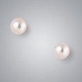 Pearl Stud Earrings with Natural Mix Color Freshwater 8.0-7.5 mm Pearls