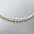 Graduated Pearl Necklace with White Freshwater 10.0-6.0 mm Pearls