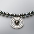 Pearl Necklace with Treated Black Freshwater Pearls