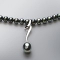 Pearl Necklace with Treated Black Freshwater 8.5- 5.0 mm Pearls