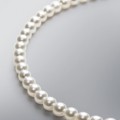 Pearl Necklace with White Japanese Akoya 8.0-7.5 mm Pearls