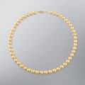 Japanese Akoya Pearl Strand Necklace,Treated Golden, 8.0mm, 18KY