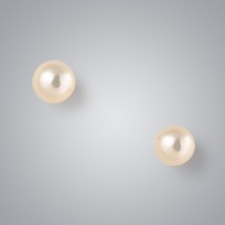 Pearl Stud Earrings with Natural Lavender Freshwater 7.5-7.0 mm Pearls
