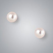 Pearl Stud Earrings with Natural Mix Color Freshwater 8.0-7.5 mm Pearls