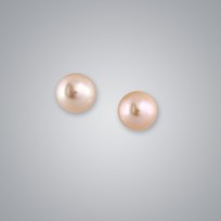 Pearl Stud Earring with Natural Multicolor Freshwater 6.5-6.0 mm Pearls