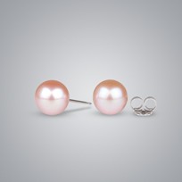 Freshwater Pearl Stud Earring, Natural Multi color 8.0mm