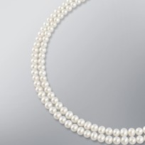 Pearl Necklace with White Freshwater 6.0-5.5 mm Pearls