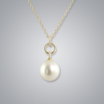 Pearl Pendant with Natural Champagne South Sea 11.0-10.0 mm Pearls