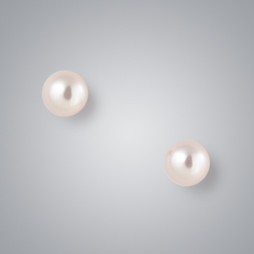 Pearl Stud Earrings with Natural Mix Color Freshwater 8.0-7.5 mm Pearls