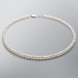 Pearl Necklace with White Freshwater 5.0-4.5 mm Pearls