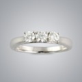 3 Stone Diamond Ring, SI clarity, G color