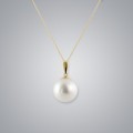 Pearl Pendant with White South Sea 13.0-12.0 mm Pearls