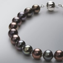 Pearl Bracelet with Treated Black Freshwater 8.0-7.5 mm Pearls