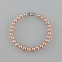 Pearl Bracelet with Natural Multicolor 7.0-6.5 mm Freshwater Pearls
