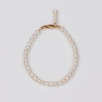 Kids White Freshwater Pearl Bracelet, 4.0-2.5mm, 18KY