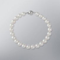 Pearl Bracelet with White Japanese Akoya 7.5-7.0 mm Pearls