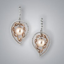 Pearl Earrings with Natural Multicolor Freshwater Pearls