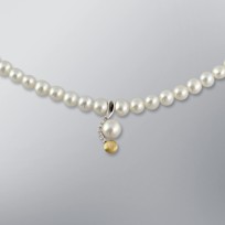 Pearl Necklace with White Freshwater 7.0-5.0 mm Pearls