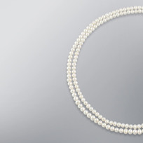 Pearl Necklace with White Freshwater 5.5-5.0mm Pearls